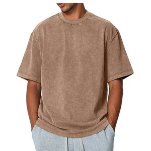 Fkatuzi oversize Men's Brown Casual T-Shirt